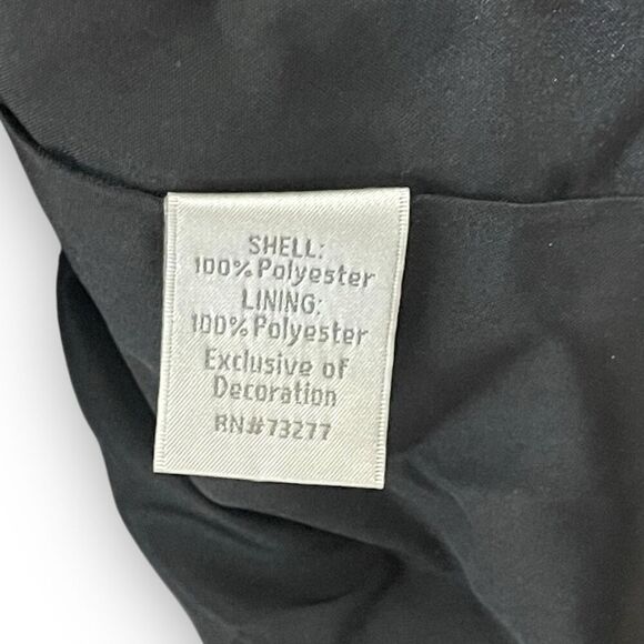 LC Lauren Conrad Dress Black White Polka Dot Ruffle Flutter Women’s Size 8 Small - Picture 10 of 12